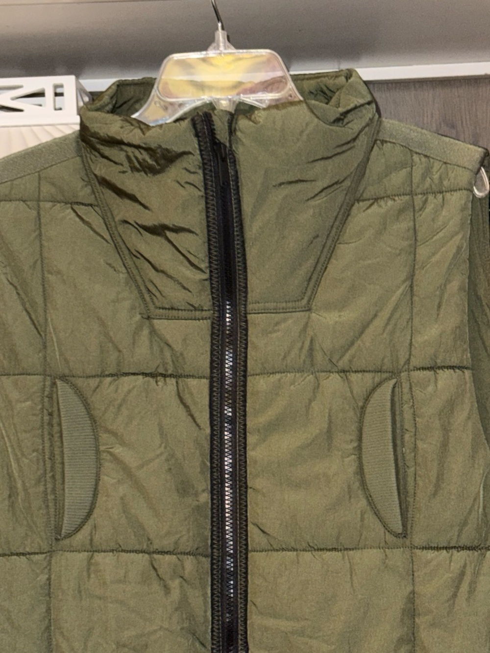 Free People FP Movement Small S on the move packable puffer vest green longline - Picture 5 of 7